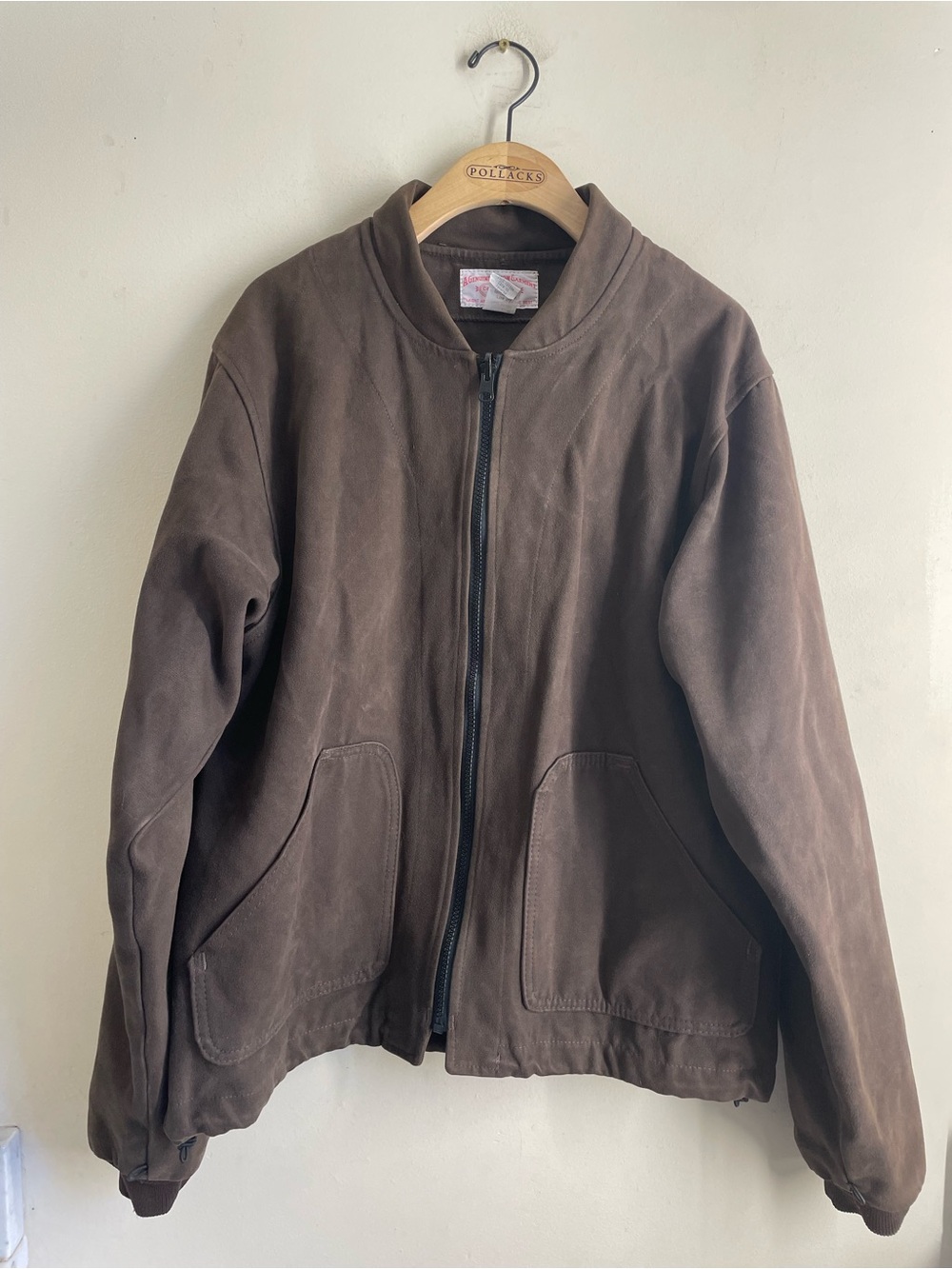 Filson Vintage Brown Cotton Moleskin Bomber Jacket Style 152 Made USA Men’s M